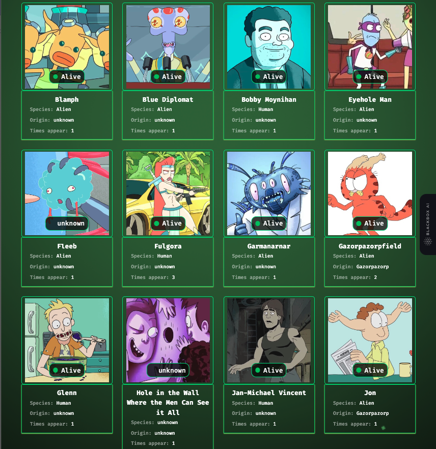 Rick & Morty App
